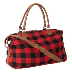 Duffle bag/Tote Red/Black buffalo Plaid